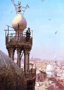 Jean-Leon Gerome A Muezzin Calling from the Top of a Minaret the Faithful to Prayer china oil painting artist